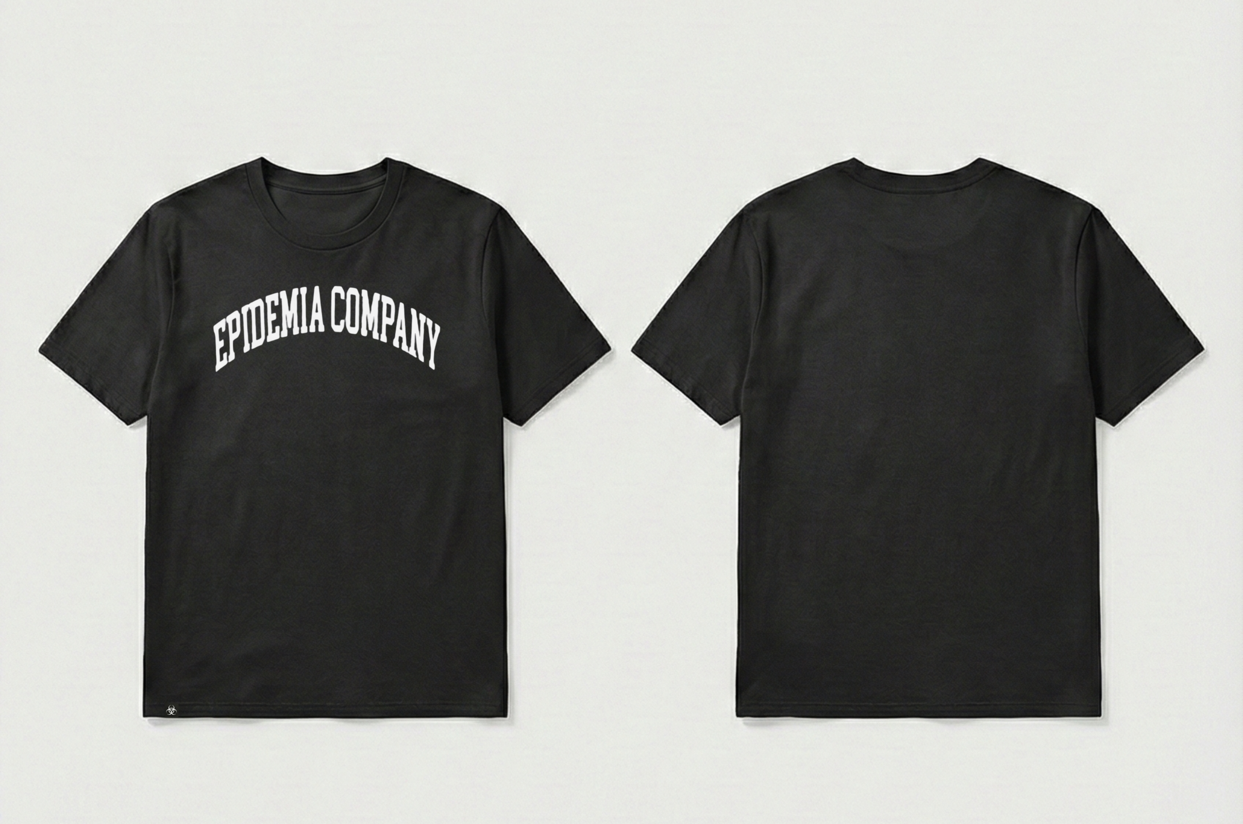 Camiseta Básica Preta Logo Minimalista - Epidemic Basic